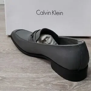 (NEW) Calvin Klein Gallard Textured Weave Low Top Leather Oxford mens 11.5 Gray Calvin Klein Oxford Gray Dress Shoes for Men for sale | eBay main image 3